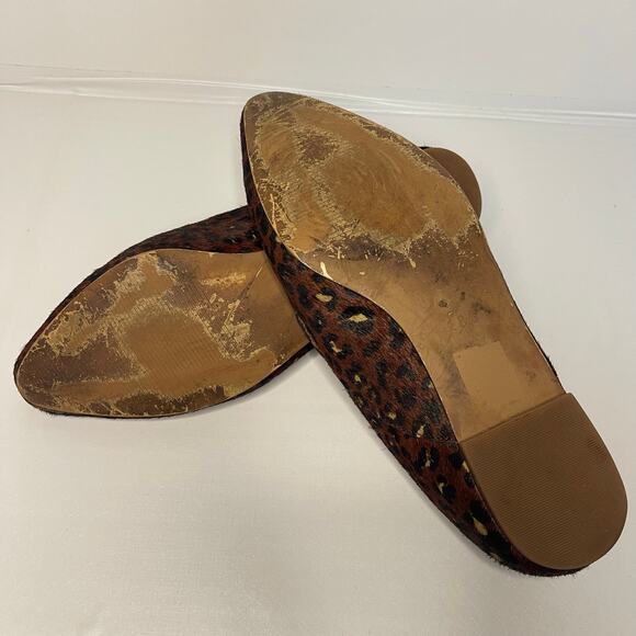Madewell The Frances Skimmer in Painted Leopard Calf Hair - Size 8.5 - Picture 5 of 6